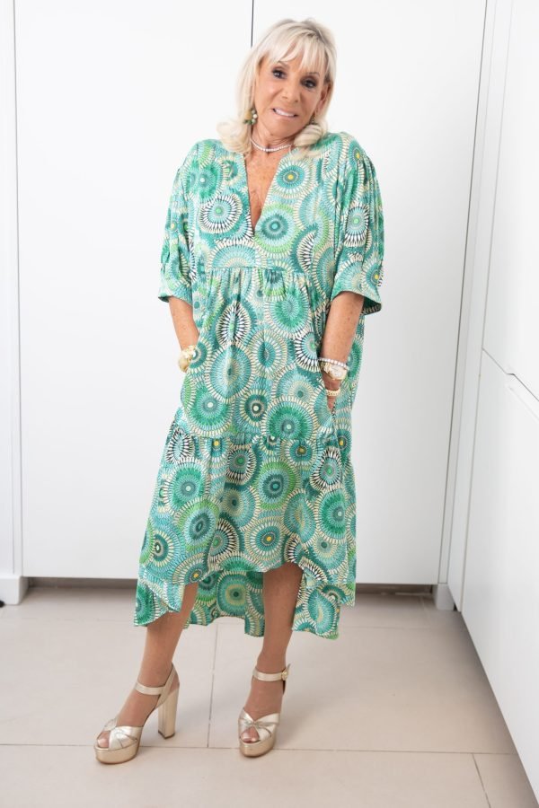 Nina Dress Green Multi - Image 5