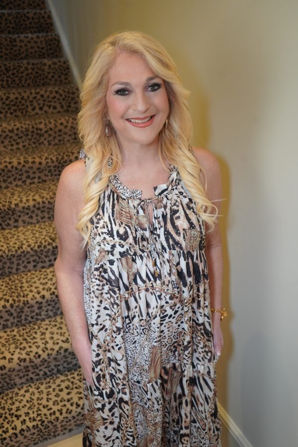 Charlotte Natural Leopard Sleeveless Maxi Dress - Image 2