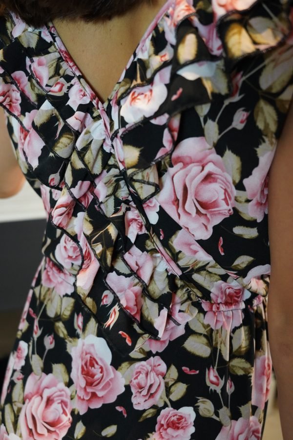 Jennifer Black Rose Dress - Image 8