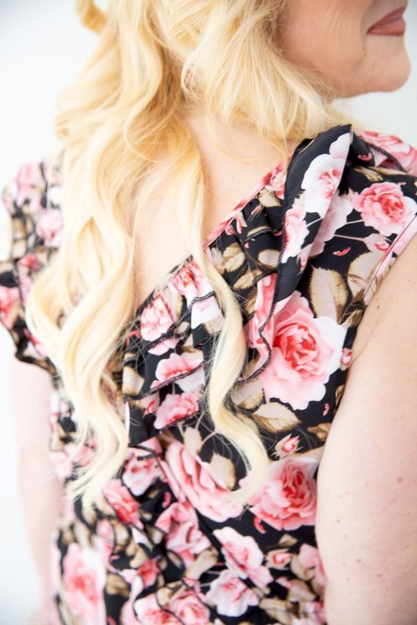 Jennifer Black Rose Dress - Image 3