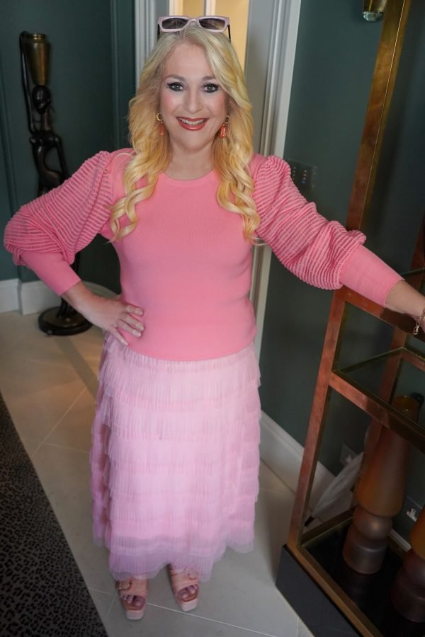 Kate Blush Full Mesh Sleeve Jumper - Image 4