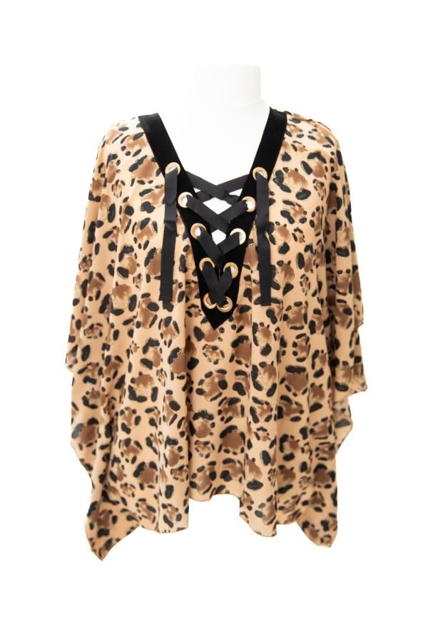 Ella Camel Leopard Top