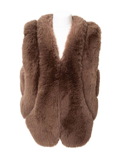 Candy Faux Fur Brown Gilet